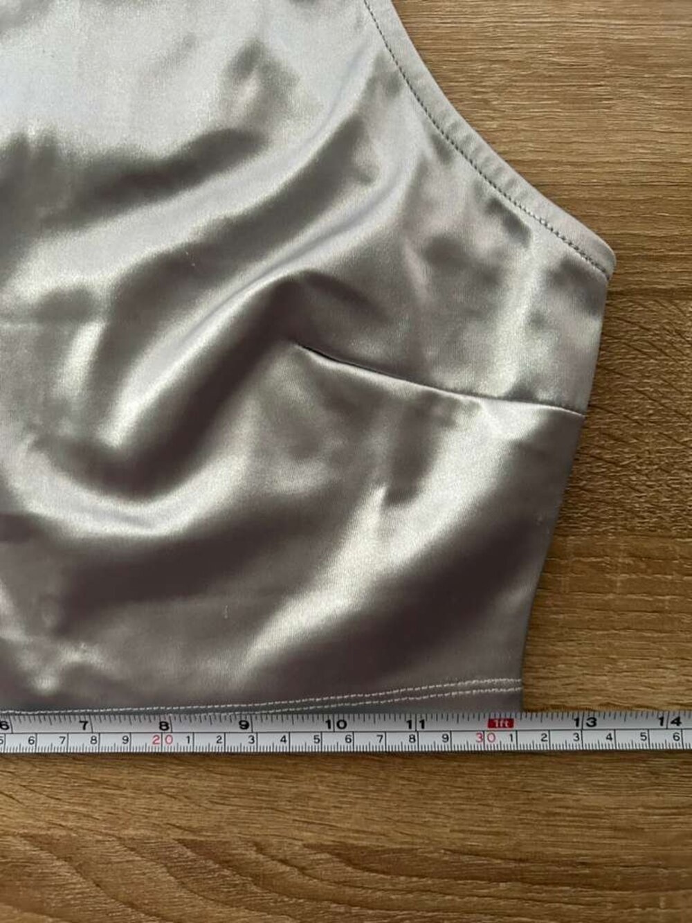 Y2K Silver Metallic Sleeveless Crop Top Party Club S - Picture 7 of 10